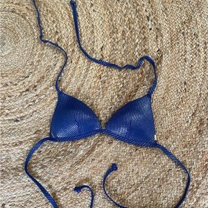 Victoria Secret Blue Shimmery Bikini Top